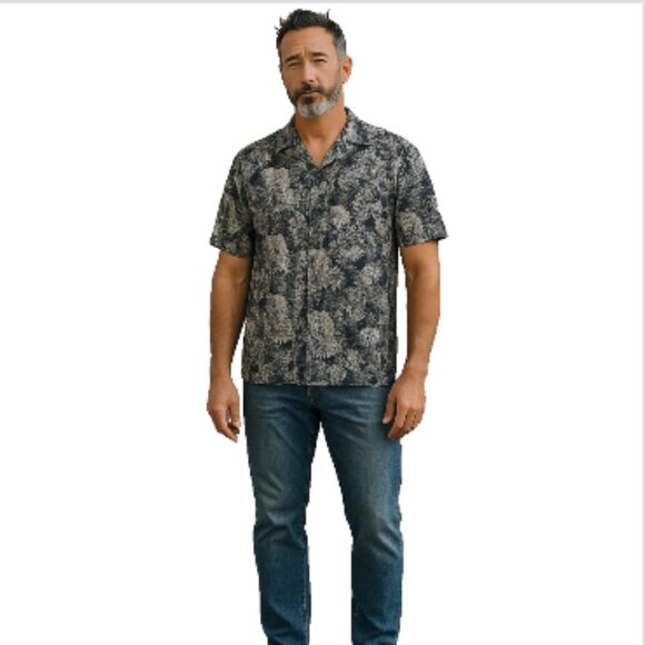 Harley-Davidson Hawaiian Shirt Men’s Size S Black Motorcycle Tropical Button Up - Picture 8 of 11